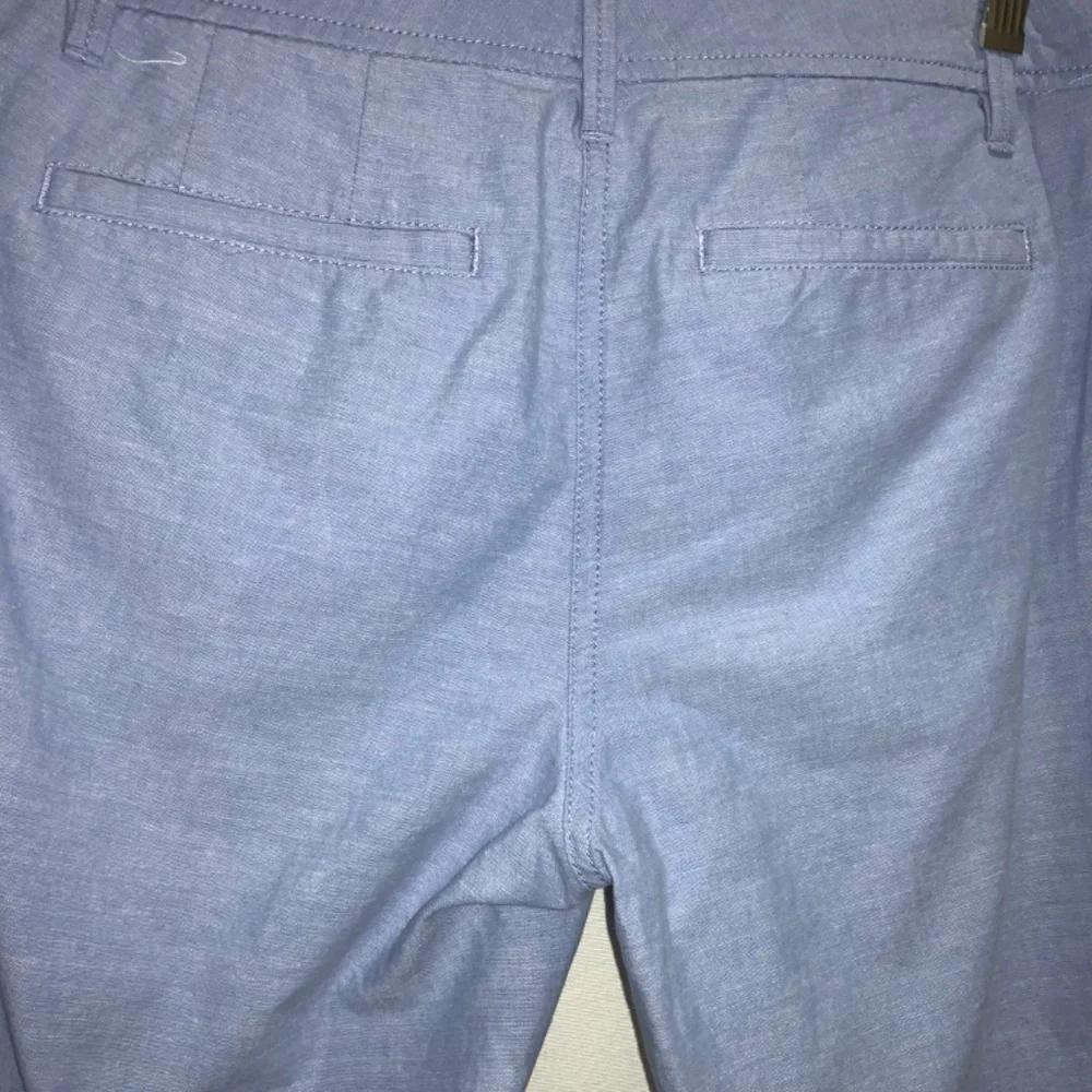 Talbots Relaxed chino pants Sz 6P chambray cotton pockets zip / button - Picture 7 of 9